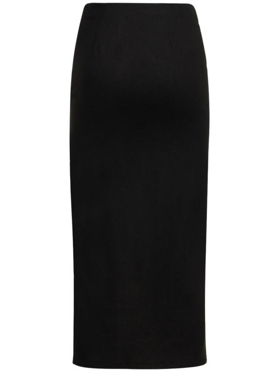 Anemos: Midirock aus Leinenmischung - Schwarz - women_0 | Luisa Via Roma