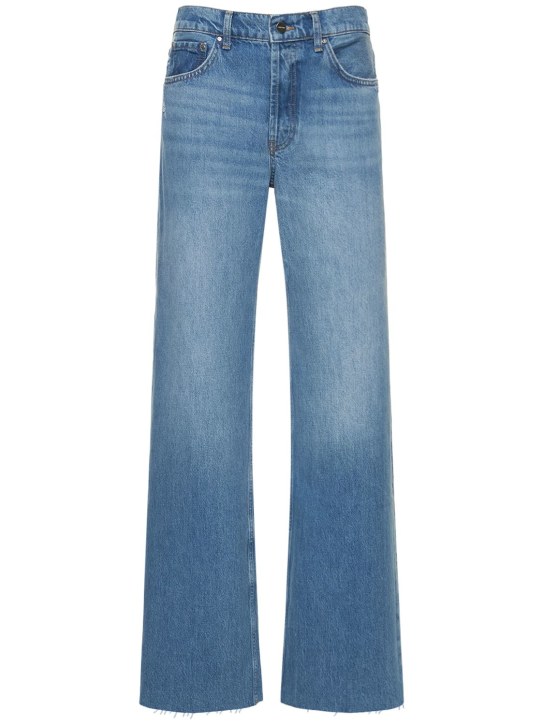 ANINE BING: Jeans rectos con cintura alta - Azul - women_0 | Luisa Via Roma