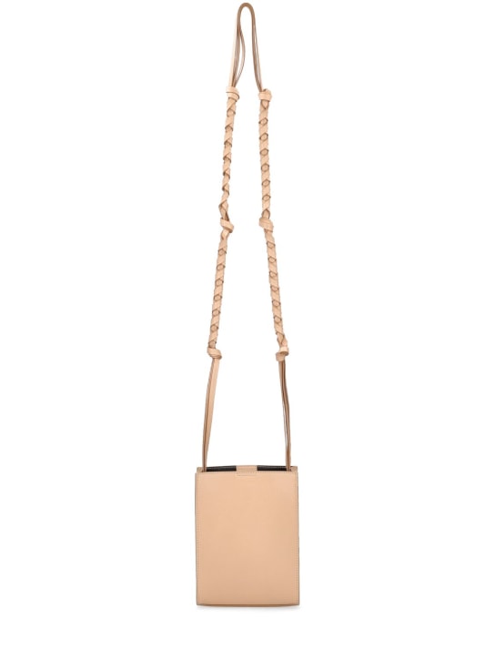Jil Sander: Small tangle leather bag - Rose Gold - men_0 | Luisa Via Roma