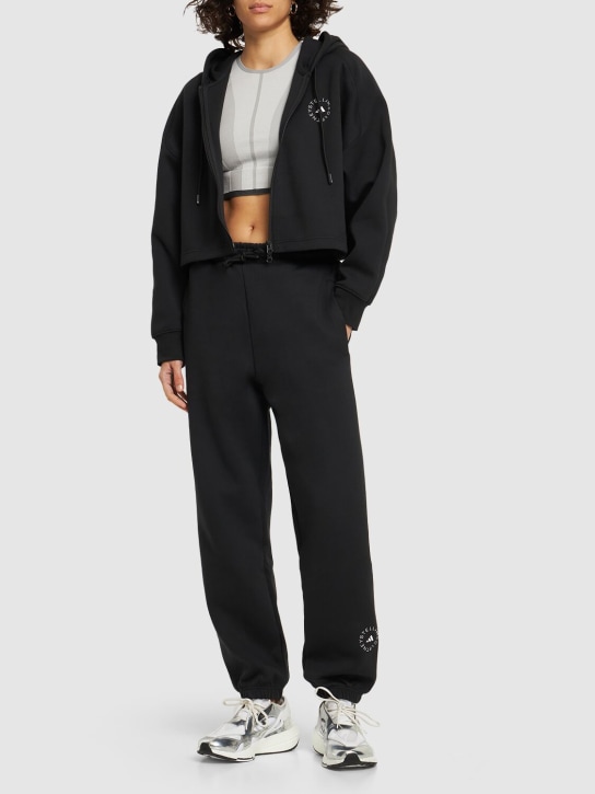 adidas By Stella McCartney: ASMC sportswear cropped hoodie - women_1 | Luisa Via Roma