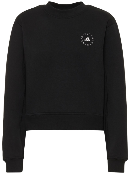 adidas By Stella McCartney: ASMC sportswear sweatshirt - Black - women_0 | Luisa Via Roma