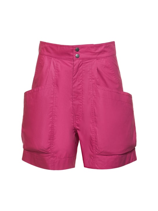 Marant Etoile: Ferdini cotton shorts - Fuchsia - women_0 | Luisa Via Roma