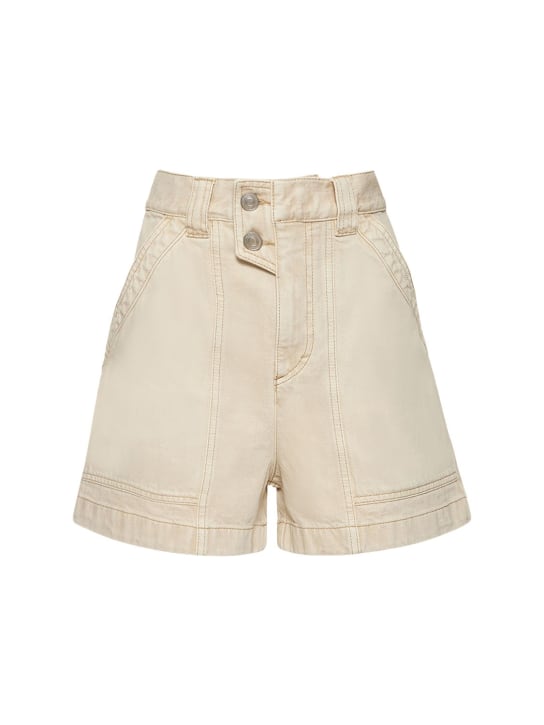 Marant Etoile: Sintio cotton shorts - Beige - women_0 | Luisa Via Roma