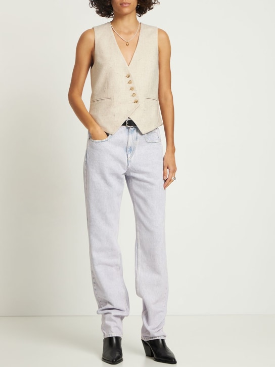 Marant Etoile: Vendelia棉质牛仔裤 - 丁香紫 - women_1 | Luisa Via Roma