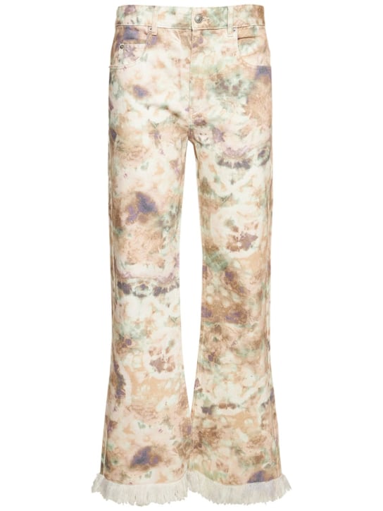 Marant Etoile: Belvira printed cotton pants - Green/Multi - women_0 | Luisa Via Roma