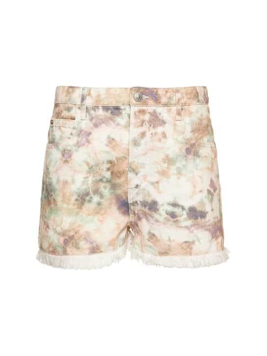 Marant Etoile: Lesia cotton shorts - Green/Multi - women_0 | Luisa Via Roma