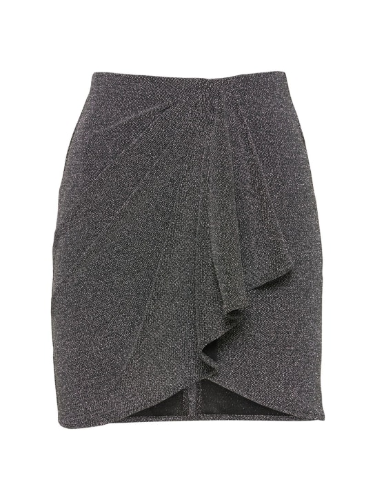 Marant Etoile: Minifalda de lúrex - Plata - women_0 | Luisa Via Roma