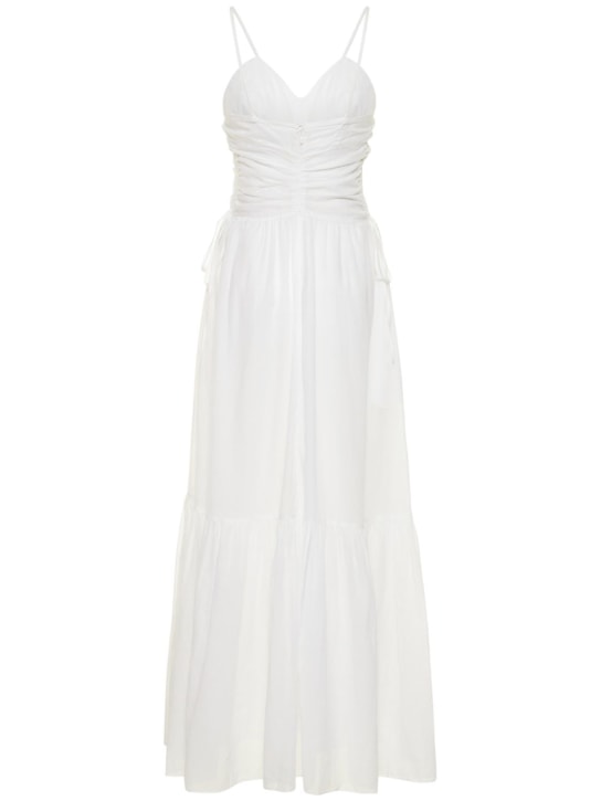 Marant Etoile: Vestido de voilé de algodón - Blanco - women_0 | Luisa Via Roma
