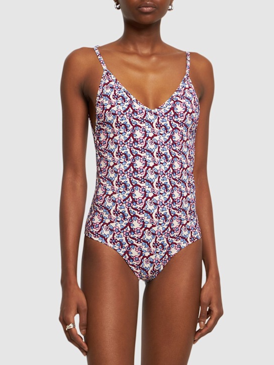 Swan printed one piece swimsuit - Thumbnail 2