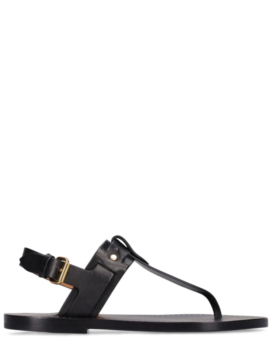 10mm Jewel-Gz leather flats sandals - Thumbnail 1