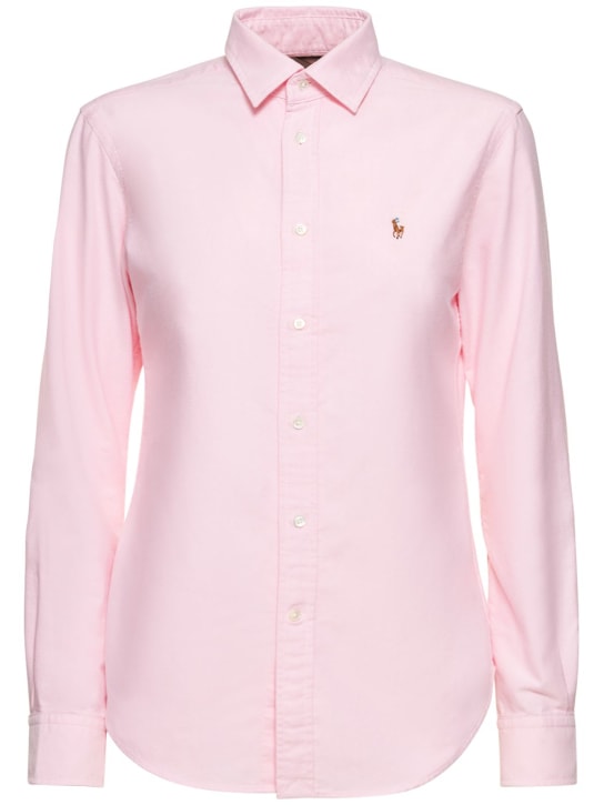 Polo Ralph Lauren: Kendal cotton poplin shirt - Pink - women_0 | Luisa Via Roma