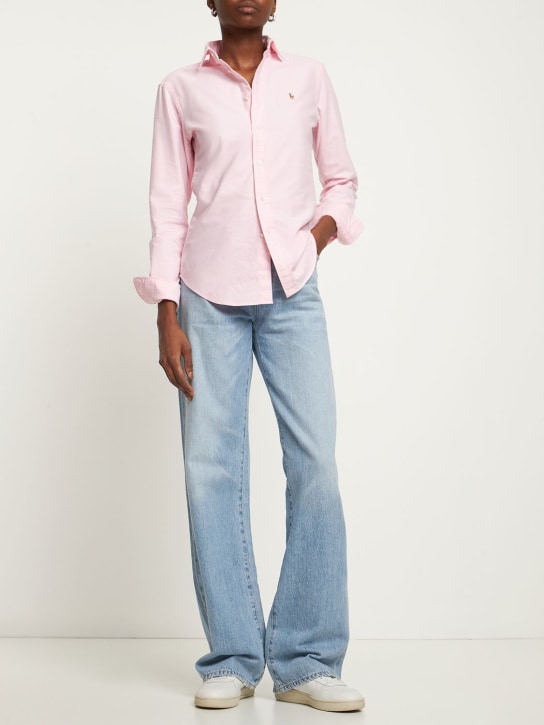 Polo Ralph Lauren: Kendal cotton poplin shirt - Pink - women_1 | Luisa Via Roma