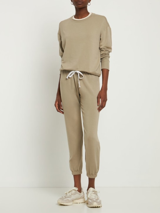 Splits59: Felpa Sonja in misto nylon - Khaki - women_1 | Luisa Via Roma