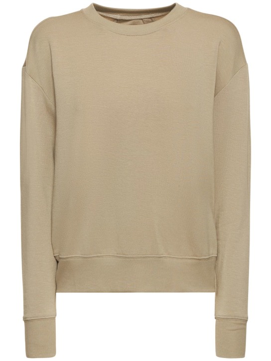 Splits59: Sonja nylon blend sweatshirt - Khaki - women_0 | Luisa Via Roma