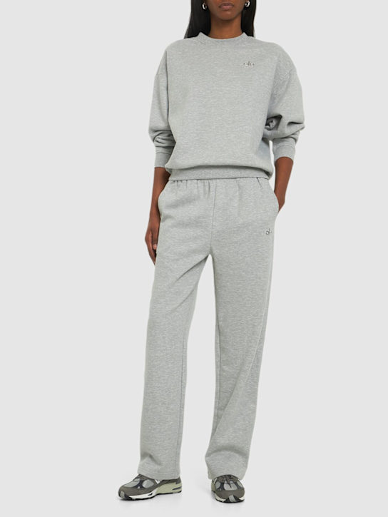 Alo Yoga: Fleece Accolade straight leg sweatpants - women_1 | Luisa Via Roma