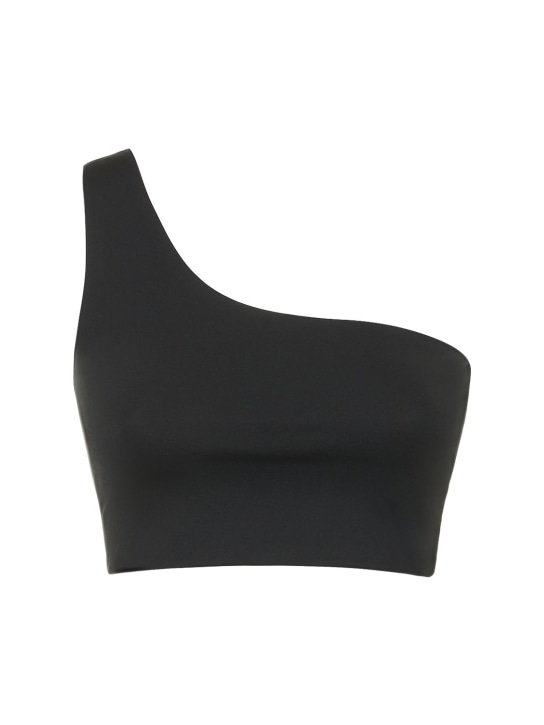 Girlfriend Collective: Brassière en tissu technique stretch Bianca - Noir - women_0 | Luisa Via Roma
