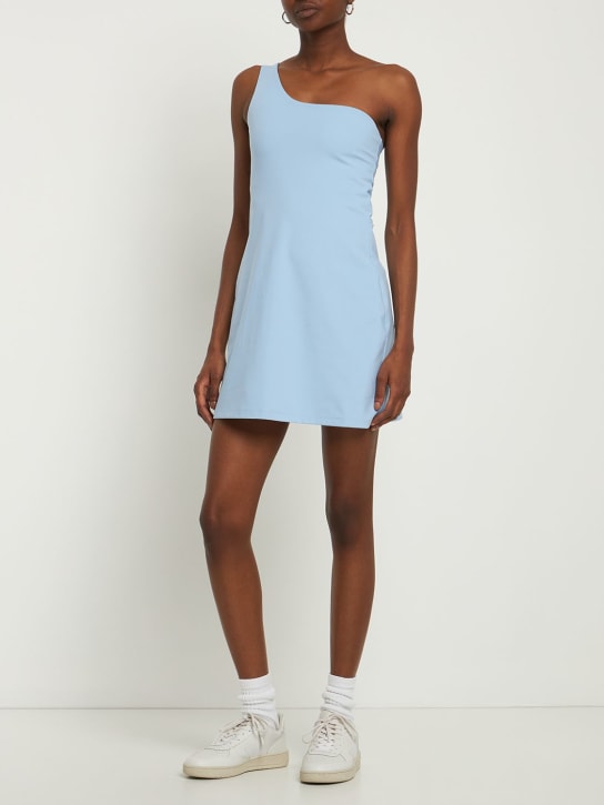 Girlfriend Collective: Vestito monospalla Bianca stretch - Celeste - women_1 | Luisa Via Roma