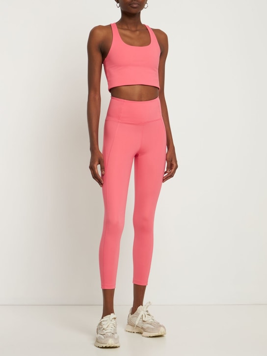 Girlfriend Collective: Leggings 7/8 de compresion con talle alto - Rosa - women_1 | Luisa Via Roma
