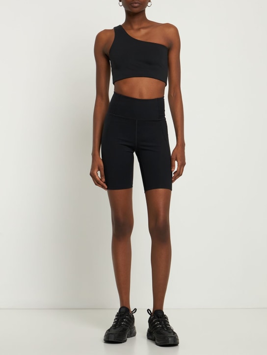 Girlfriend Collective: Brassière en tissu technique stretch Bianca - Noir - women_1 | Luisa Via Roma