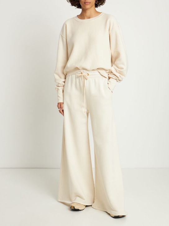 Les Tien: Flare cotton pants - Beyaz - women_1 | Luisa Via Roma