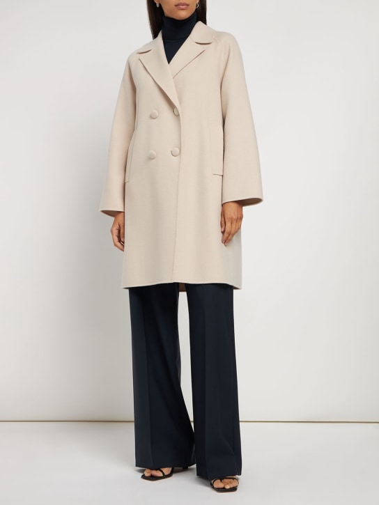 Weekend Max Mara: Rivetto double breasted wool blend coat - women_1 | Luisa Via Roma