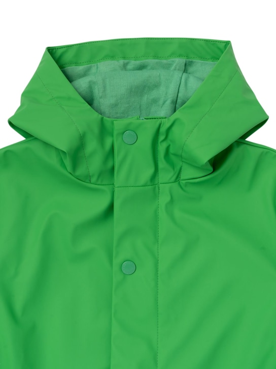 Stella McCartney Kids: Recycelter Gummi-Regenmantel mit Affenmotiv - Grün - kids-boys_1 | Luisa Via Roma