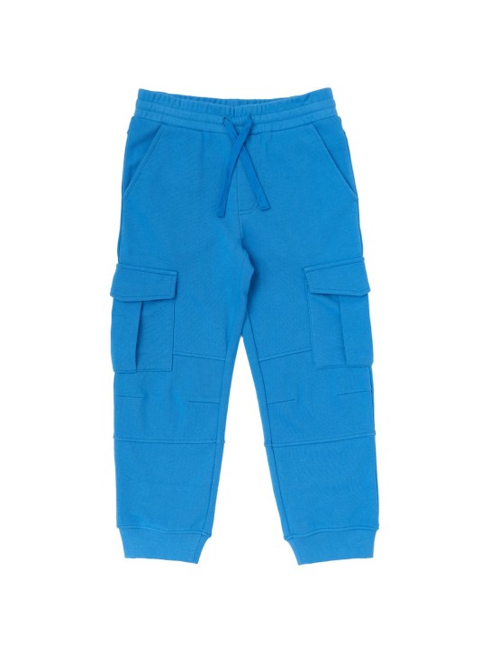 Stella McCartney Kids: CARGOHOSE AUS BIO-BAUMWOLLE - Blau - kids-boys_0 | Luisa Via Roma