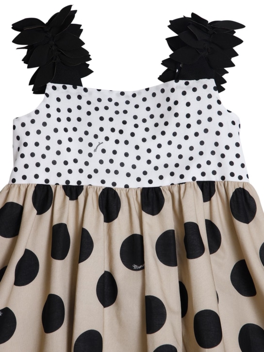 Monnalisa: 波点印花棉质细布连衣裙 - 多色 - kids-girls_1 | Luisa Via Roma