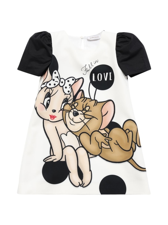 Monnalisa: Vestito in crepe stampato - Multicolore - kids-girls_0 | Luisa Via Roma