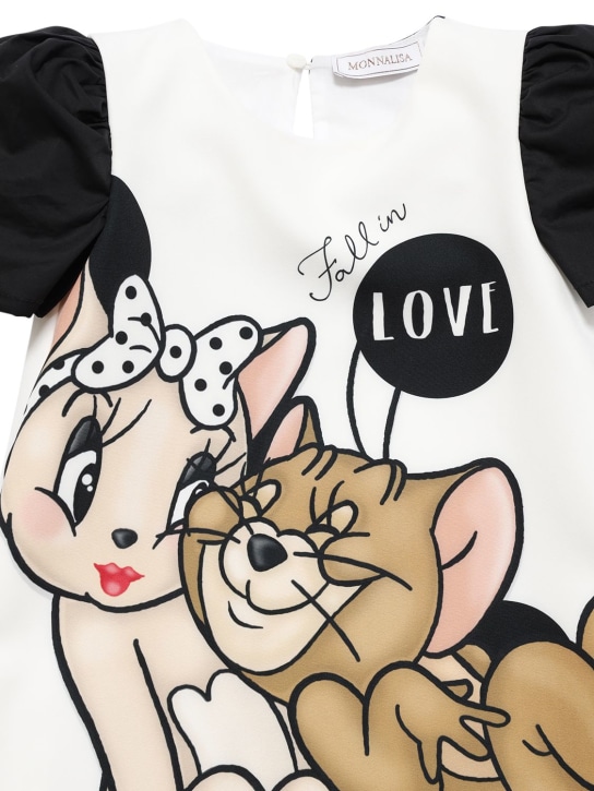 Monnalisa: Vestito in crepe stampato - Multicolore - kids-girls_1 | Luisa Via Roma