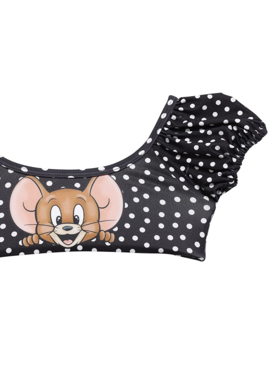 Monnalisa: Bikini mit Punktmuster - Schwarz - kids-girls_1 | Luisa Via Roma