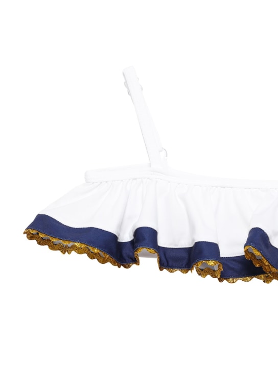 Monnalisa: Bikini en tissu technique à volants - Blanc - kids-girls_1 | Luisa Via Roma