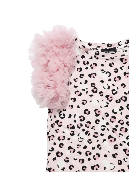 Monnalisa: T-SHIRT AUS BAUMWOLLJERSEY MIT LEOPARDENDRUCK - Bunt - kids-girls_1 | Luisa Via Roma