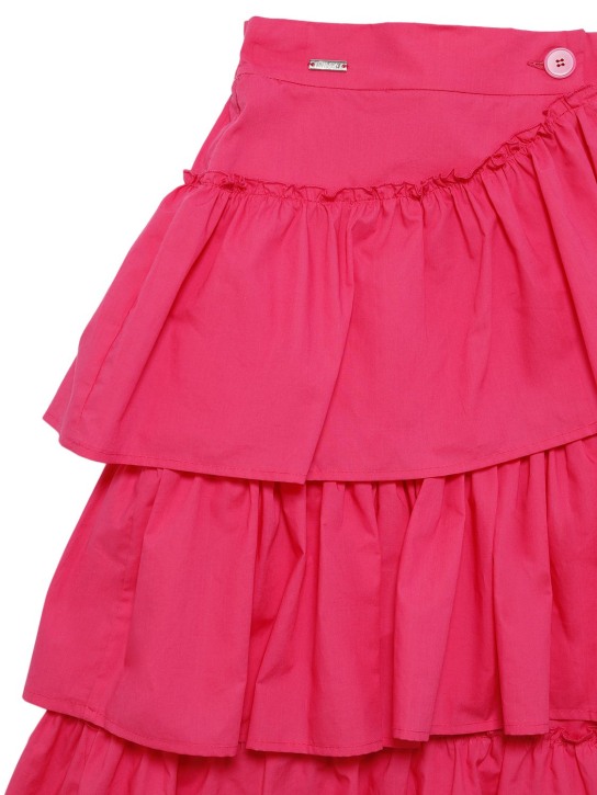 Monnalisa: Falda larga de popelina de algodón - Rosa - kids-girls_1 | Luisa Via Roma