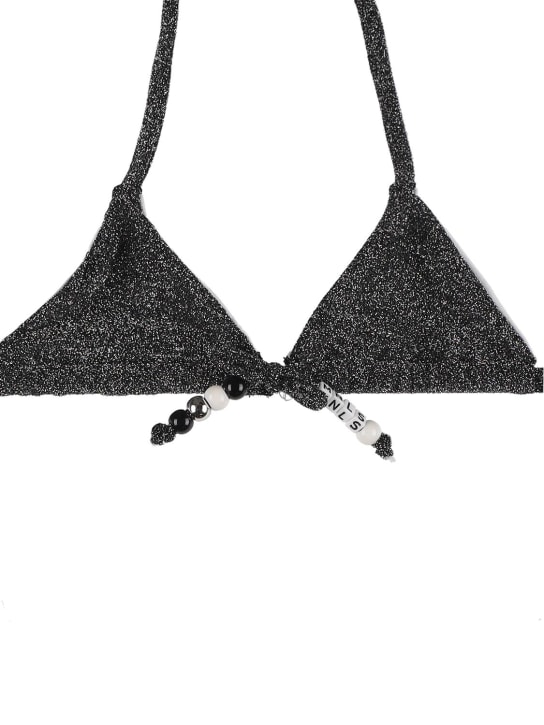Monnalisa: Bikini de lúrex con apliques - Negro - kids-girls_1 | Luisa Via Roma