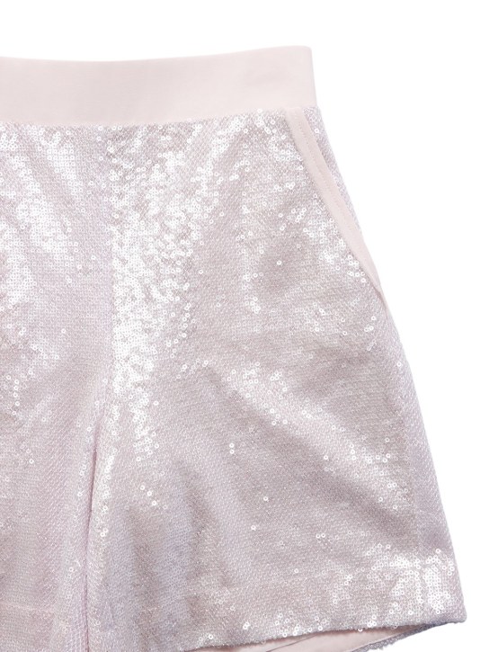 Monnalisa: 亮片短裤 - 粉色 - kids-girls_1 | Luisa Via Roma