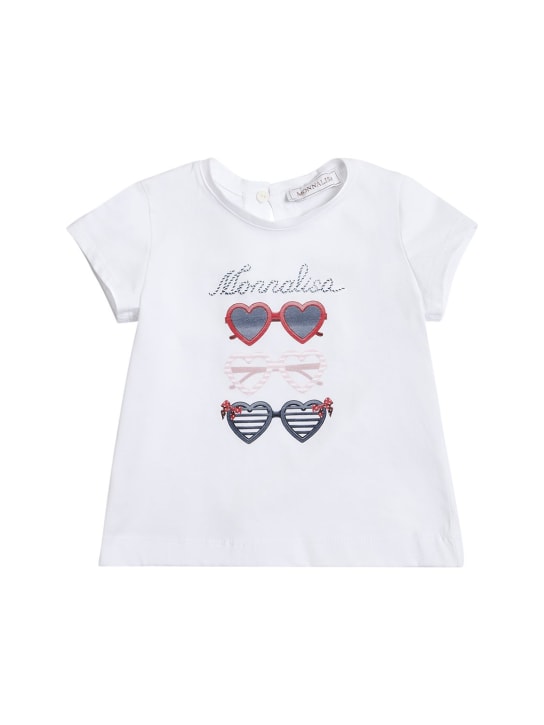 Monnalisa: BEDRUCKTES T-SHIRT AUS BAUMWOLLJERSEY - Weiß - kids-girls_0 | Luisa Via Roma