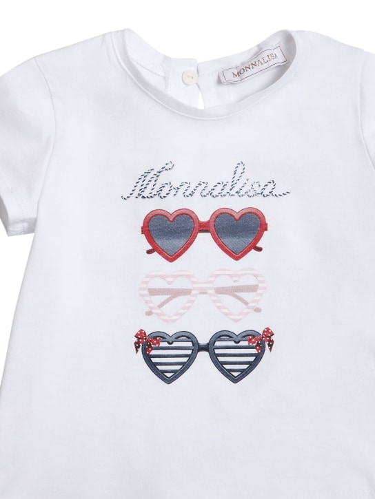 Monnalisa: BEDRUCKTES T-SHIRT AUS BAUMWOLLJERSEY - Weiß - kids-girls_1 | Luisa Via Roma