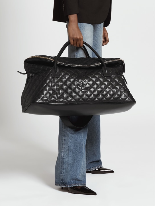 Saint Laurent: Es Giant leather travel bag - Black - women_1 | Luisa Via Roma
