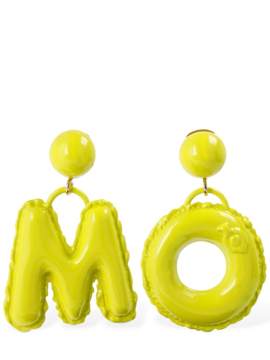Moschino: Inflatable letters clip-on earrings - women_0 | Luisa Via Roma