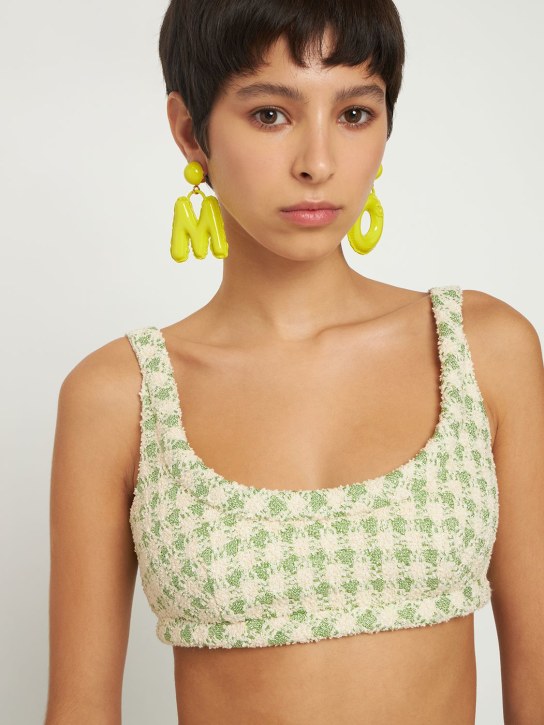 Moschino: Boucles d'oreilles à clip avec lettres gonflables - women_1 | Luisa Via Roma