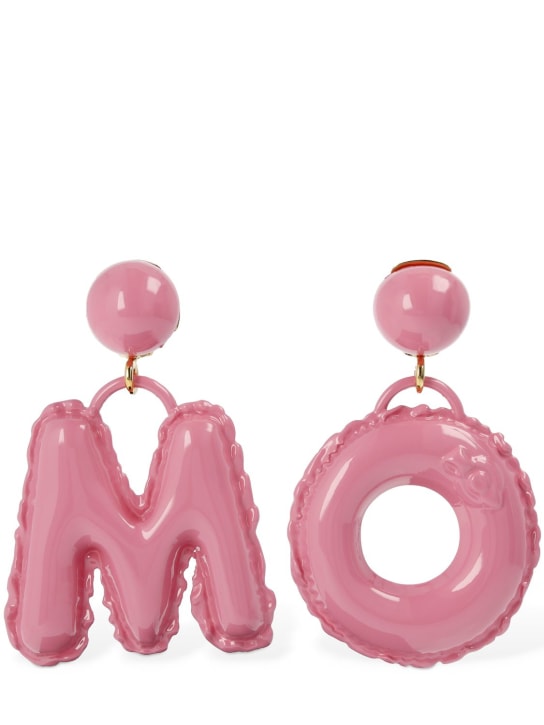 Moschino: Inflatable letters clip-on earrings - women_0 | Luisa Via Roma