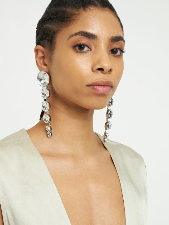 Crystal drop clipon earrings Area Women Luisaviaroma
