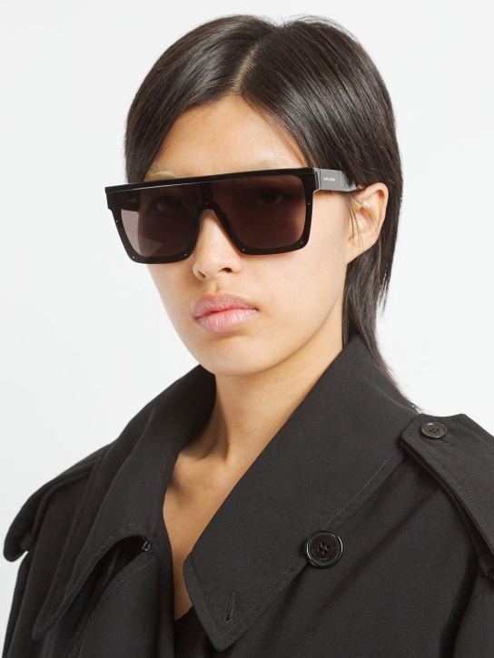 Saint Laurent: SL 607 acetate sunglasses - Black - women_1 | Luisa Via Roma