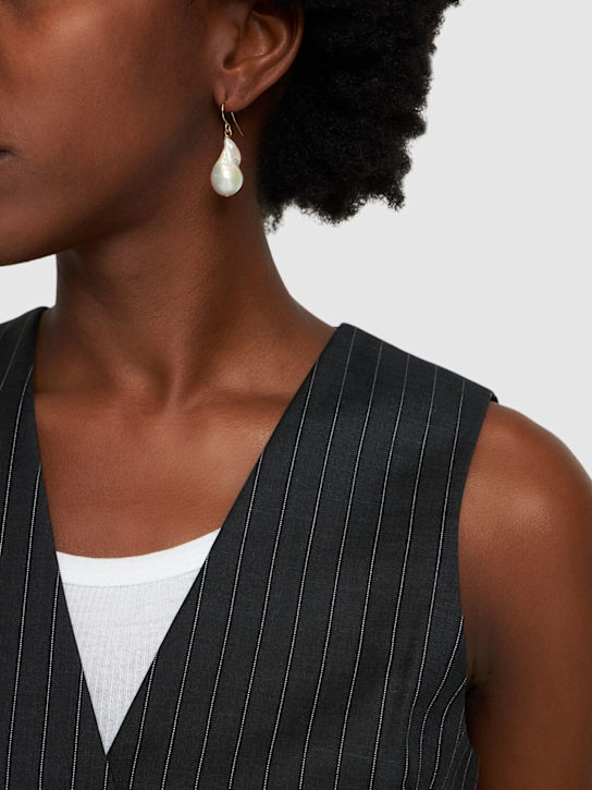 Jil Sander: Grainy 1 drop earrings - women_1 | Luisa Via Roma