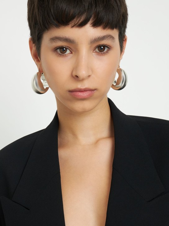 Jil Sander: Empty volumes 1 hoop earrings - women_1 | Luisa Via Roma