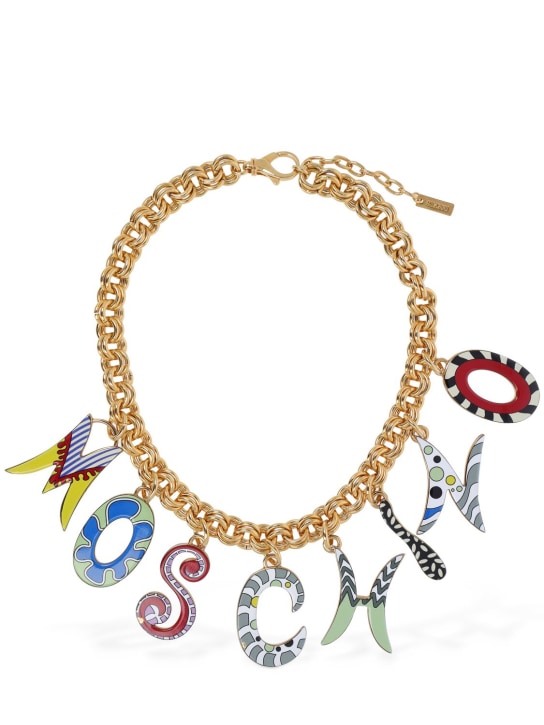 Moschino: Moschino enamel collar necklace - women_0 | Luisa Via Roma