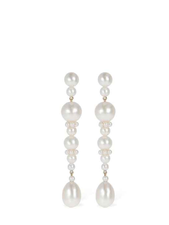 Sophie Bille Brahe: 14kt Escalier de La Reine pearl earrings - Pearl - women_0 | Luisa Via Roma