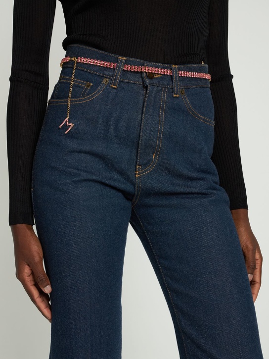 Magda Butrym: KRISTALLGÜRTEL MIT LOGO - Rosa - women_1 | Luisa Via Roma