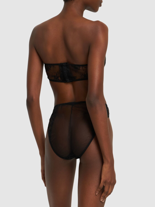 Dolce&Gabbana: Floral lace briefs - Black - women_2 | Luisa Via Roma